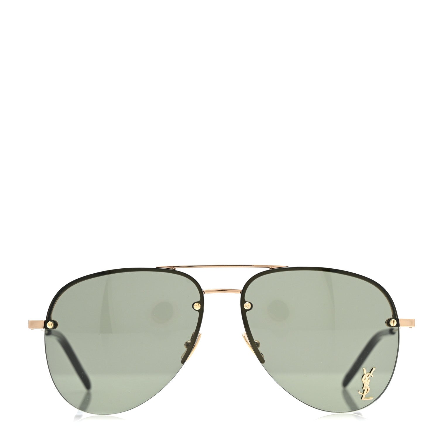 Saint Laurent Aviator Classic 11M Sunglasses Gold 2 of 9