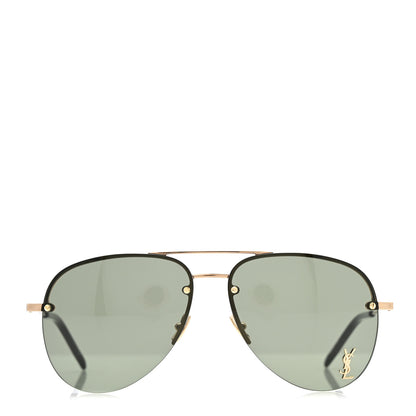 Saint Laurent Aviator Classic 11M Sunglasses Gold 2 of 9