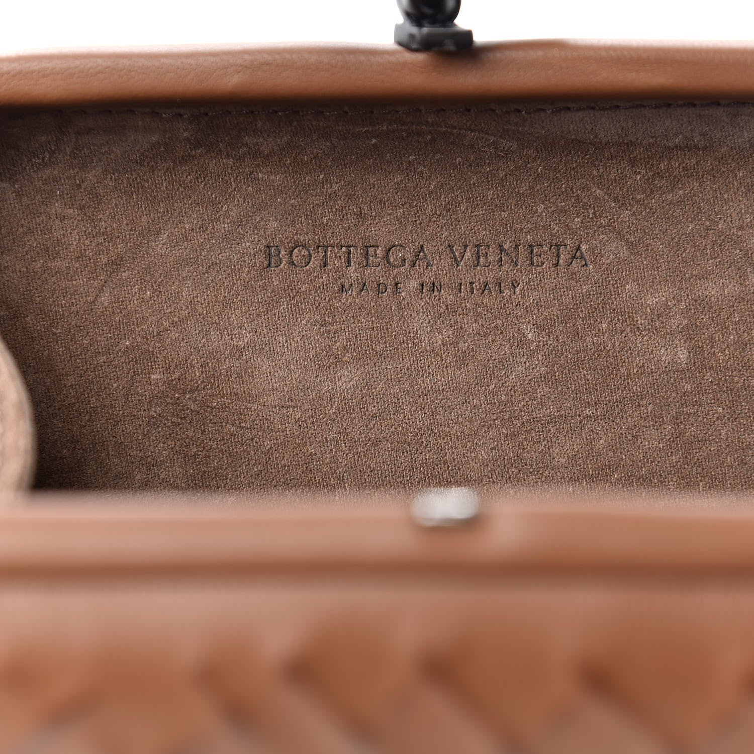 Bottega Veneta Nappa Embossed Knot Clutch Light Brown 6 of 7