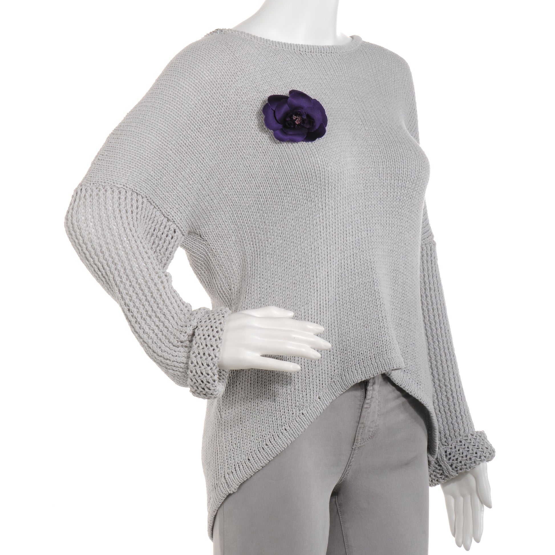 Chanel Satin Camellia Pin Brooch Purple 2 of 4