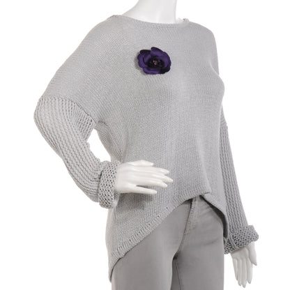 Chanel Satin Camellia Pin Brooch Purple 2 of 4