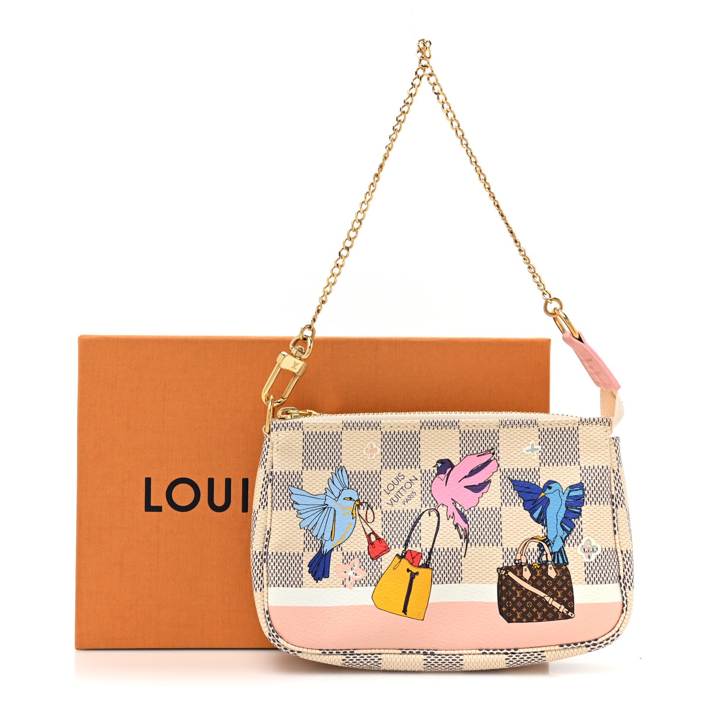 Damier Azur 2018 Christmas Animation Mini Pochette Accessories