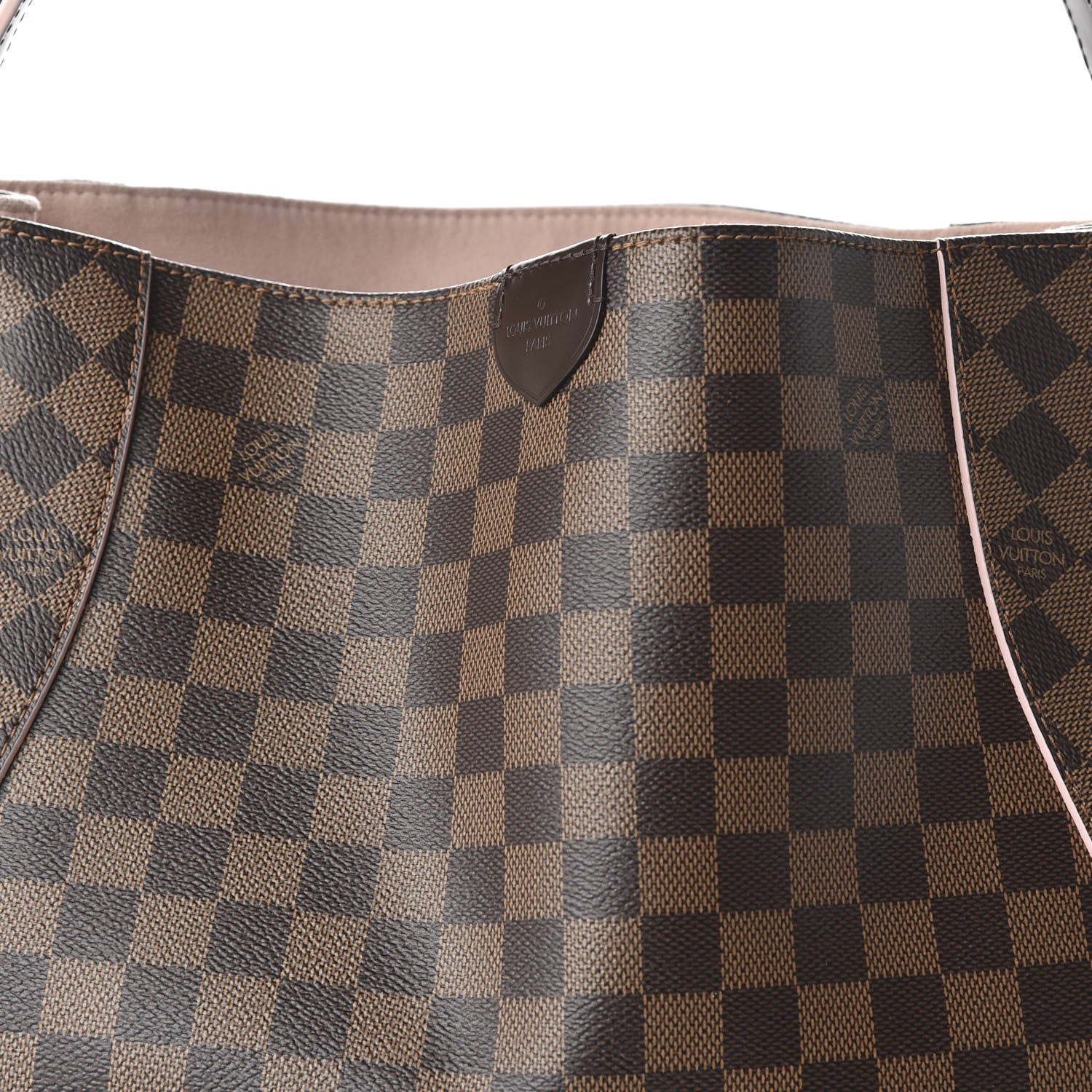 Louis Vuitton Damier Ebene Caissa Hobo Rose Ballerine 9 of 10
