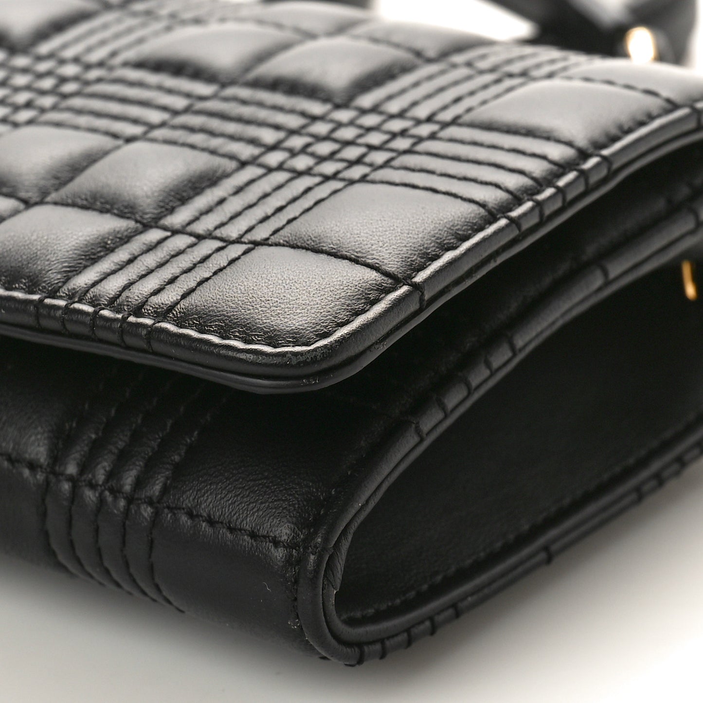 Lambskin Quilted Lola Chain Wallet Black