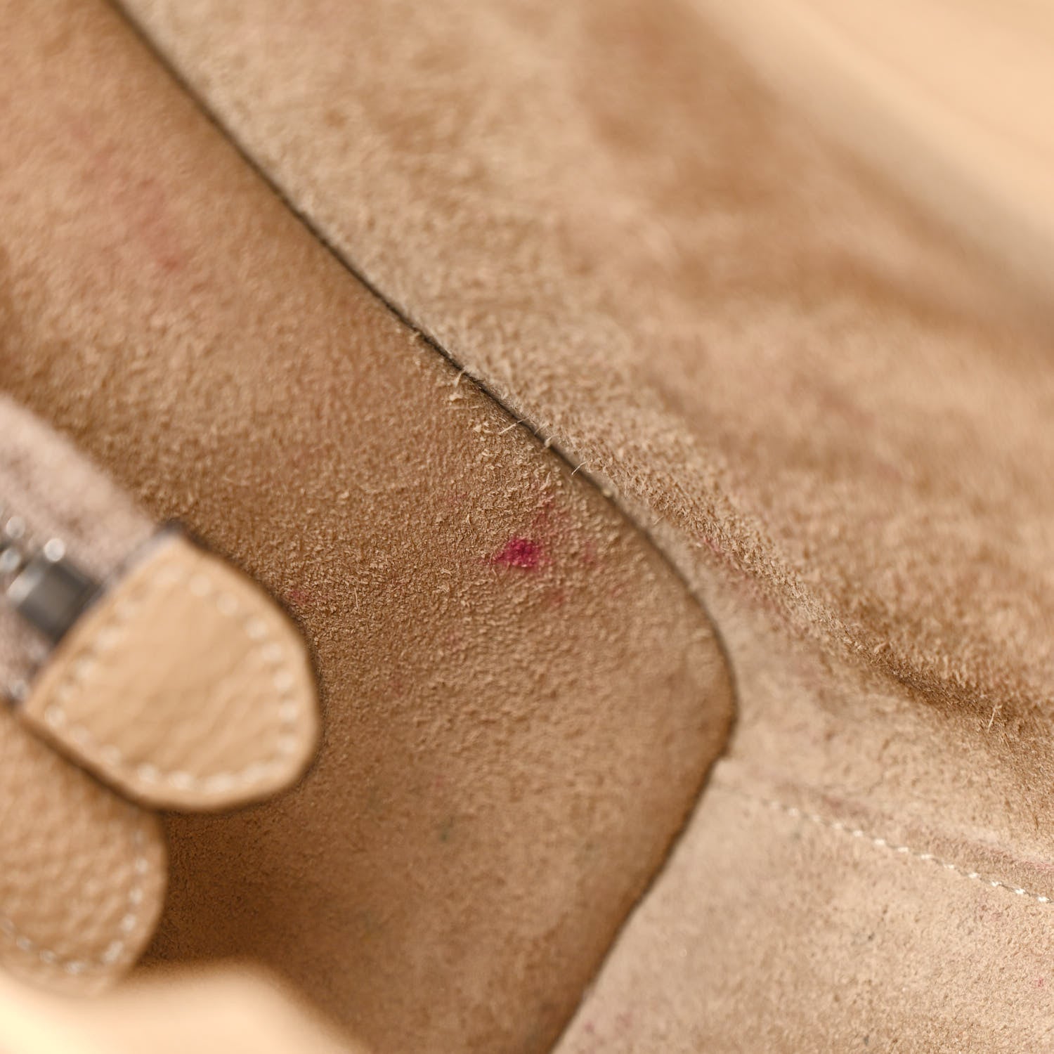Celine Drummed Calfskin Nano Luggage Dune 18 of 26
