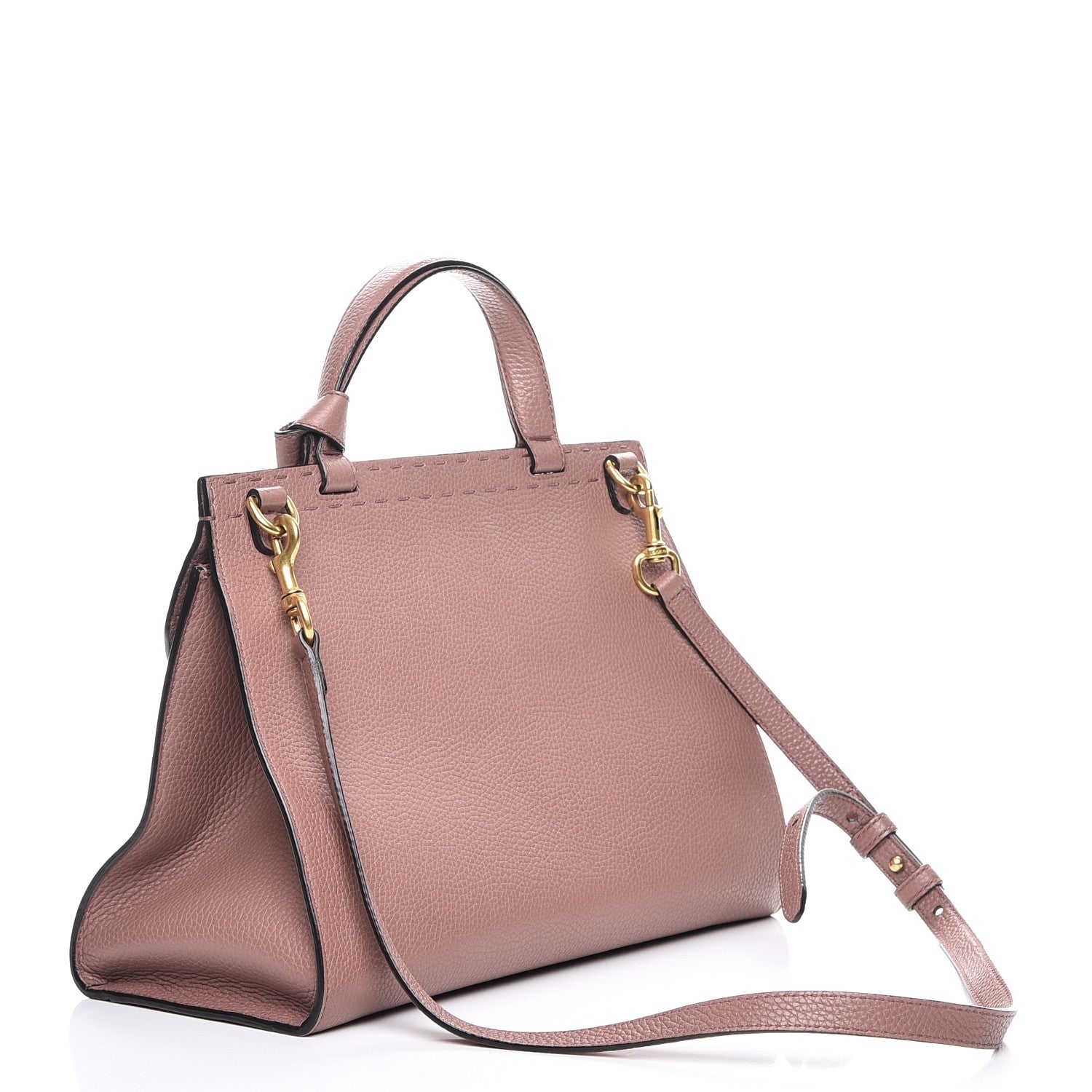 Gucci Calfskin Small GG Marmont Top Handle Bag Rosy Phard 3 of 7