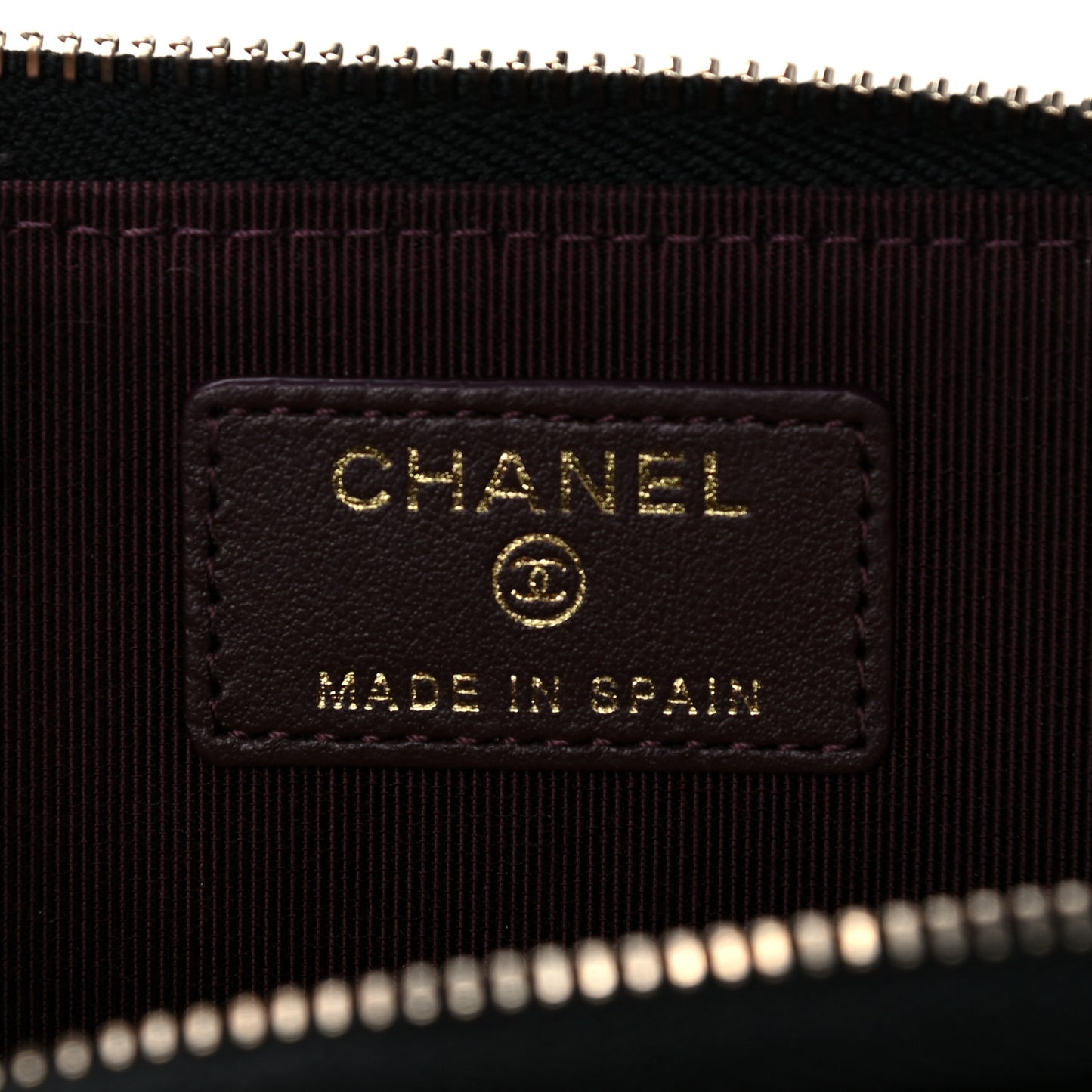 Caviar Quilted Zipped Key Holder Case Black