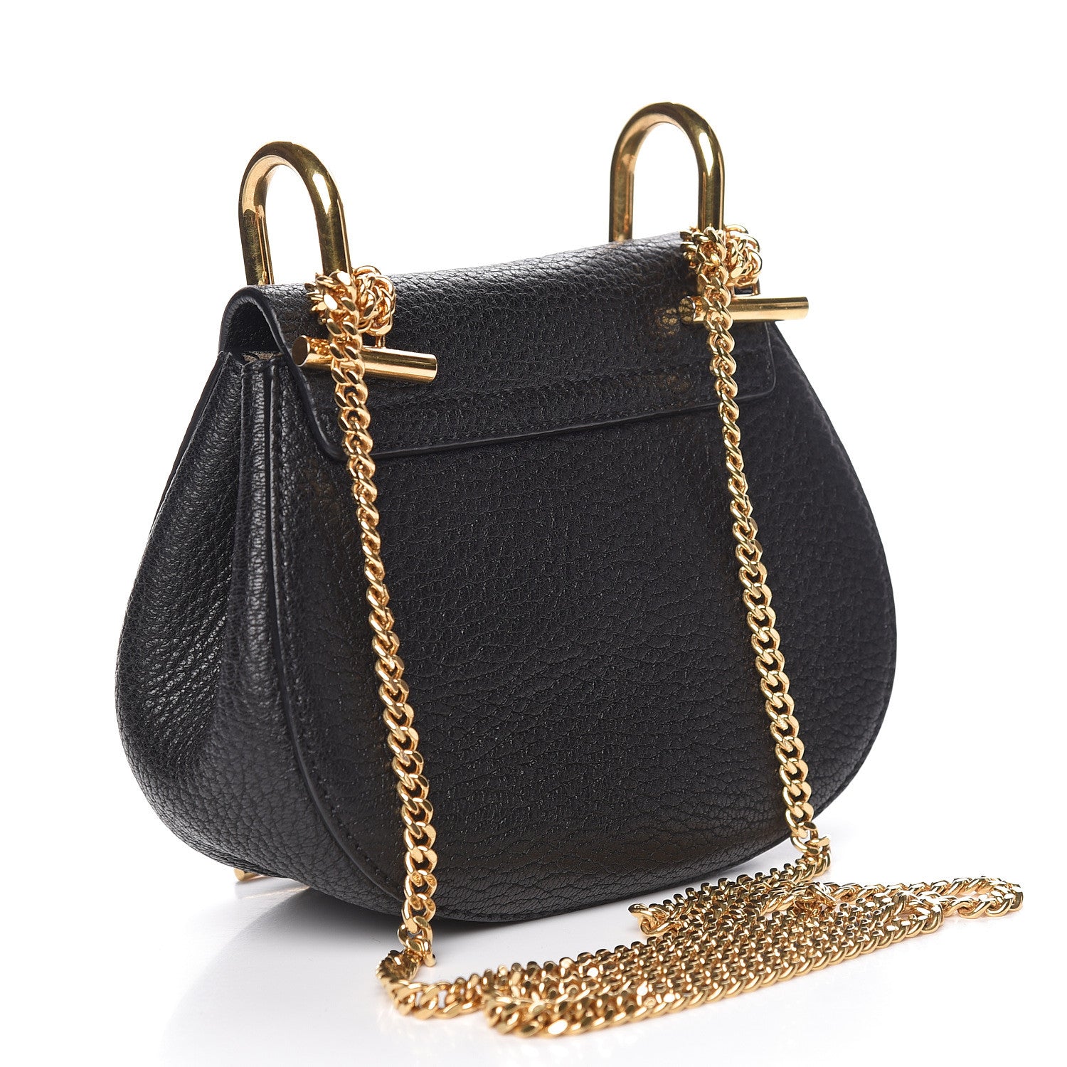 Chloe Grained Lambskin Nano Drew Shoulder Bag Black 3 of 11