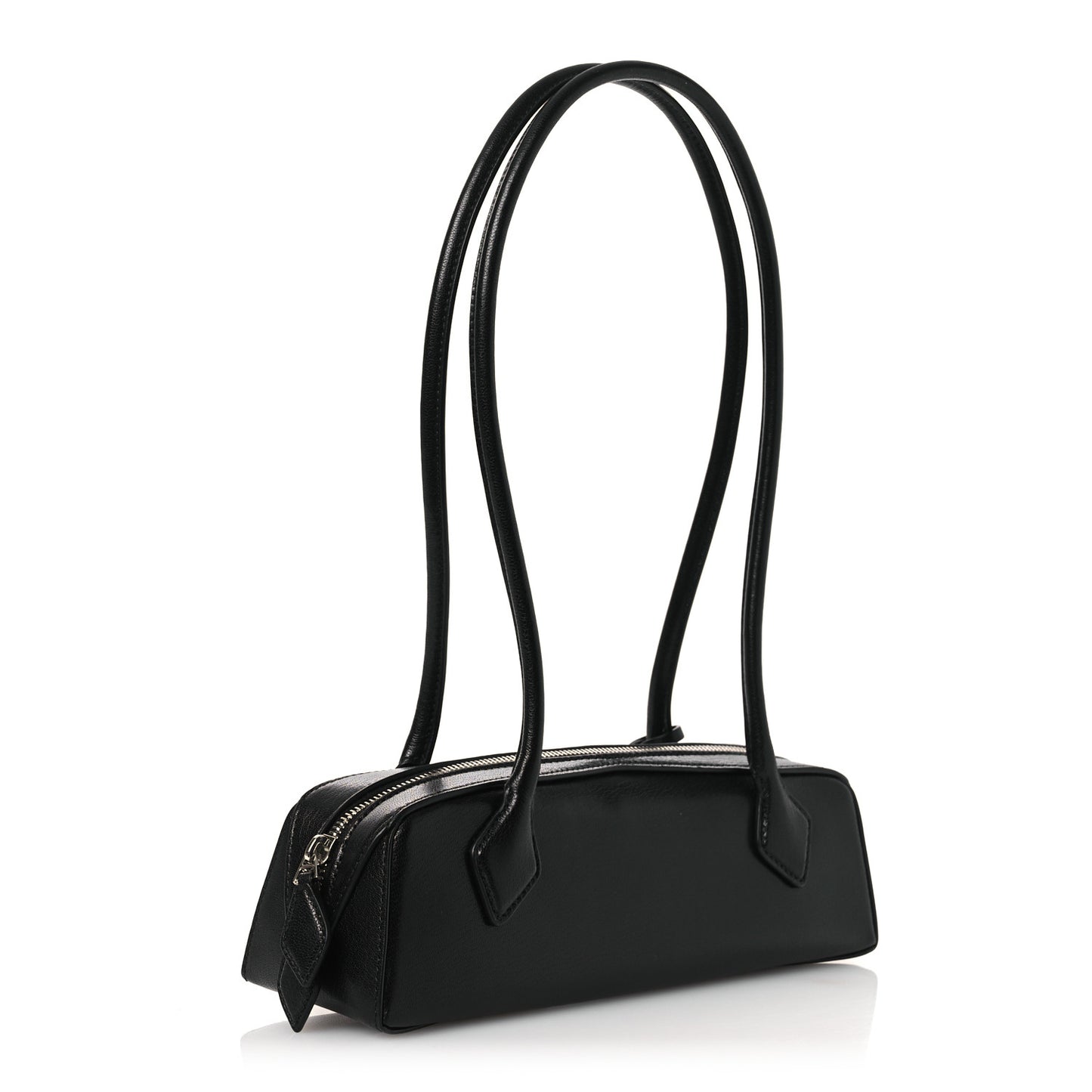 Shiny Goatskin Small Le Teckel Bag Black Black