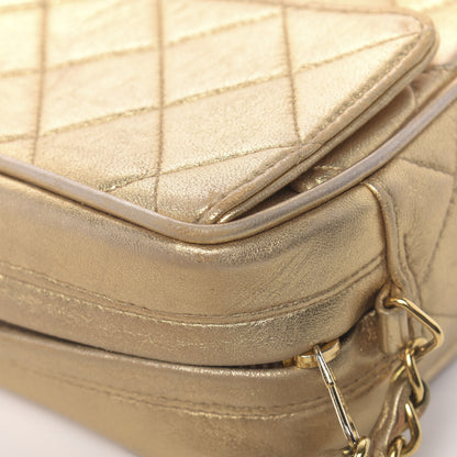 Chanel Metallic Lambskin Quilted Camera Case Gold 17 of 25