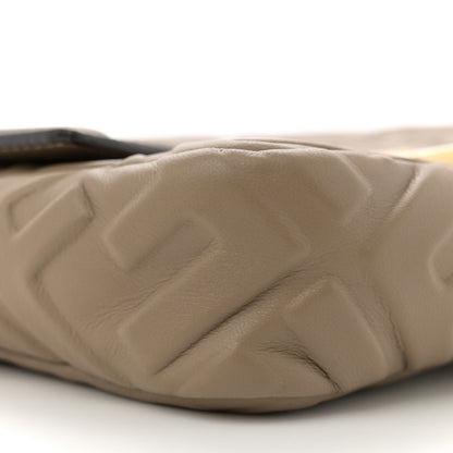 Fendi Nappa FF 1974 Embossed Mini Baguette Dove Gray 9 of 13