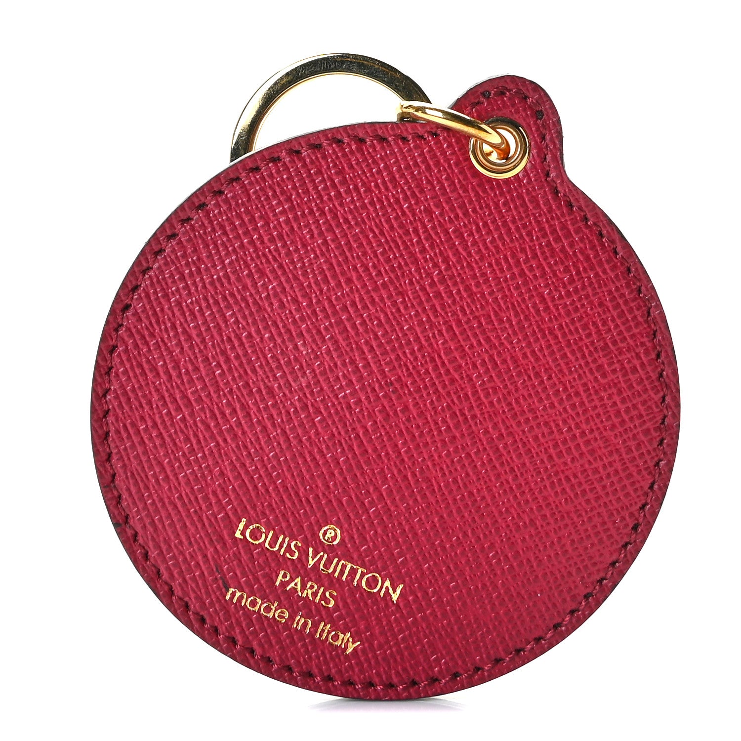 Louis Vuitton Monogram Illustre Multi V Bag Charm Key Ring Fuchsia 2 of 3