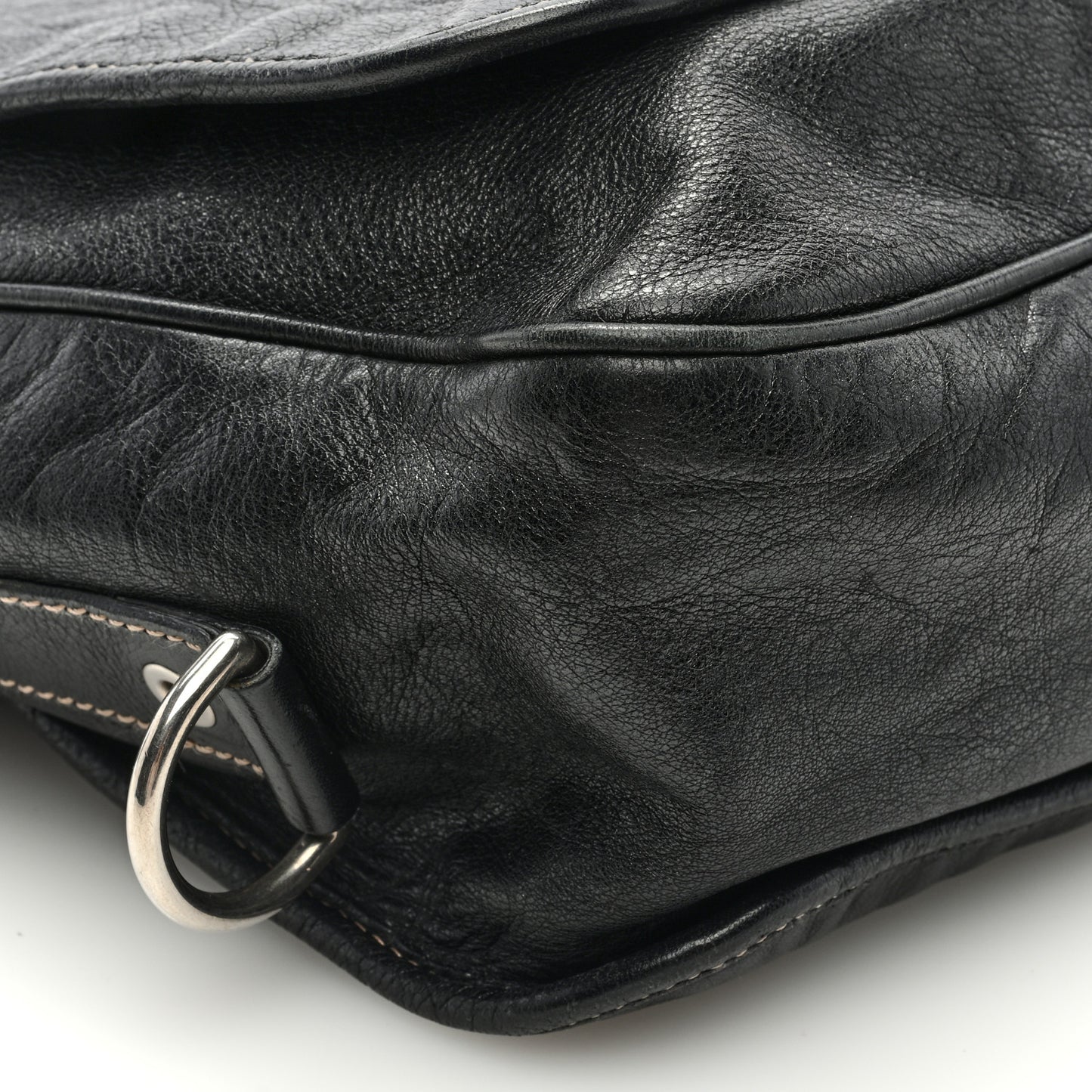 Calfskin Messenger Bag Black
