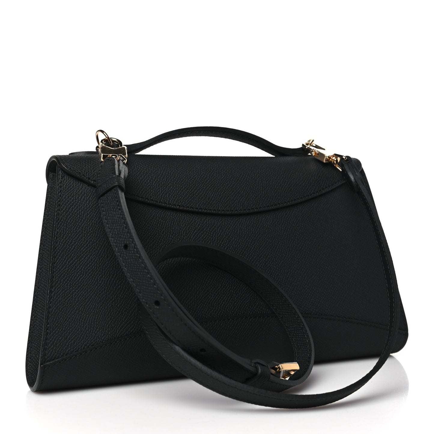 Carat Calfskin Gabrielle Clutch Black