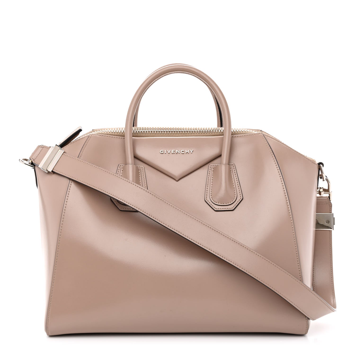 Givenchy Shiny Lord Calfskin Medium Antigona Taupe 1 of 11