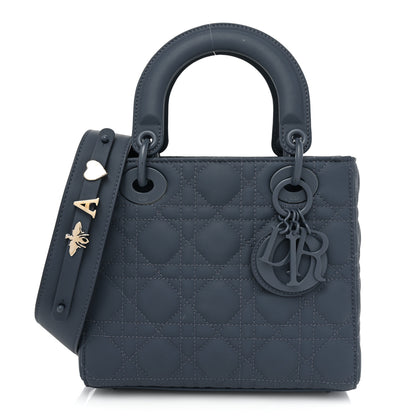 Christian Dior Ultra Matte Calfskin Cannage Small My ABCDior Lady Dior Dark Denim Blue 1 of 16