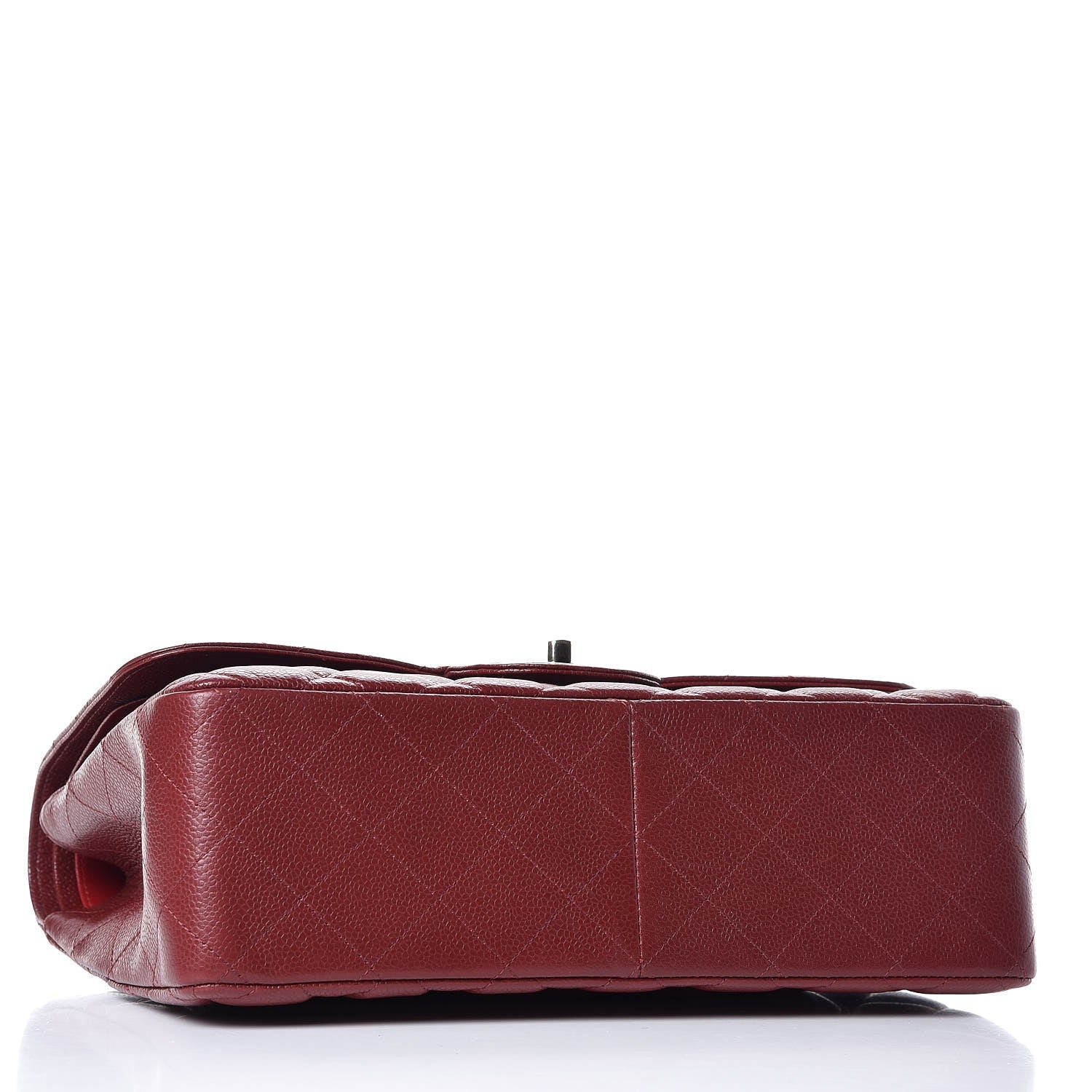 Chanel Caviar Quilted Jumbo Double Flap Burgundy 5 of 9