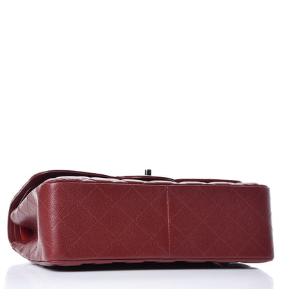 Chanel Caviar Quilted Jumbo Double Flap Burgundy 5 of 9