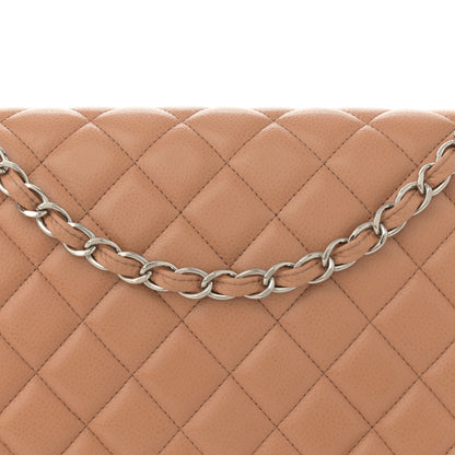 Chanel Caviar Quilted Maxi Double Flap Dark Beige 8 of 12