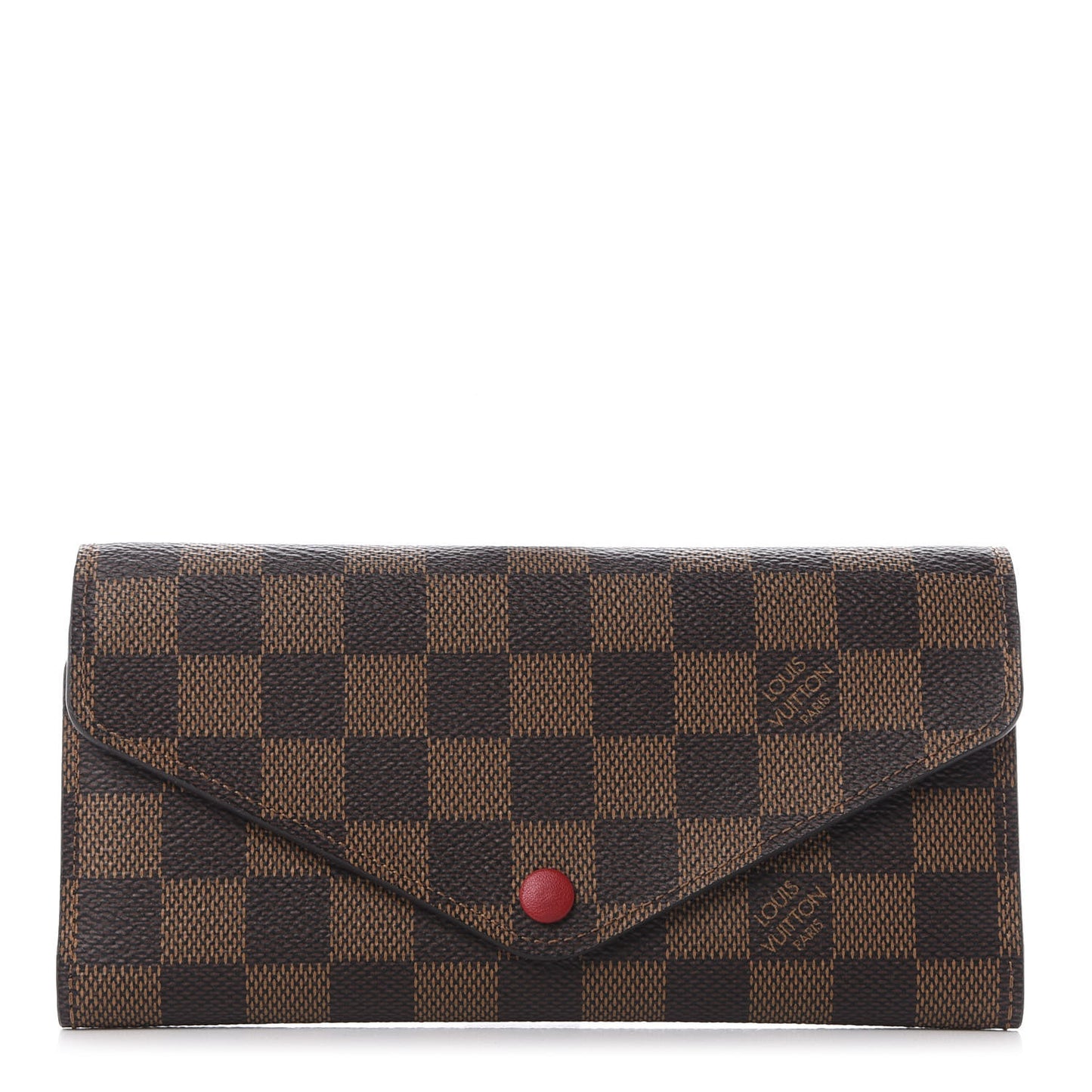 Damier Ebene Josephine Wallet Red