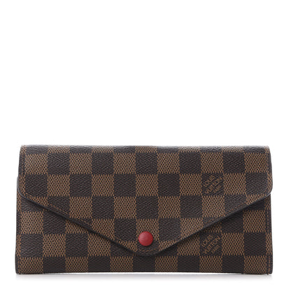 Louis Vuitton Damier Ebene Josephine Wallet Red 1 of 10