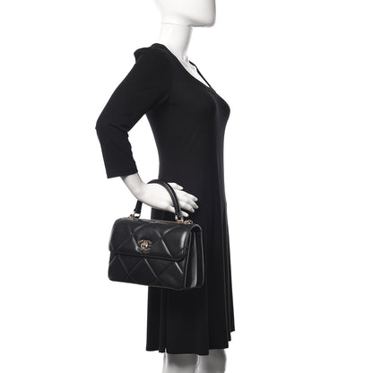 Chanel Lambskin Quilted Small Trendy CC Dual Handle Flap Bag Black 2 of 12