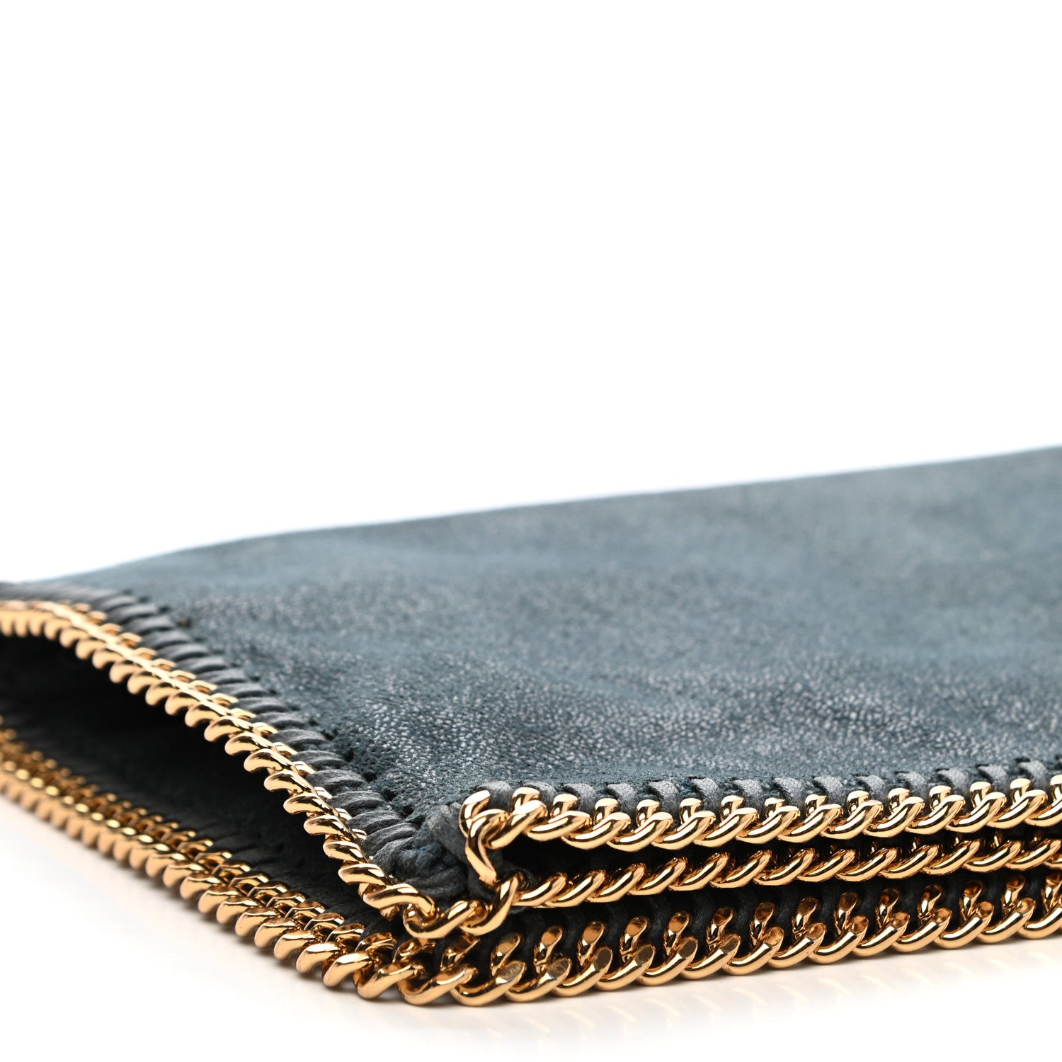 Stella McCartney Shaggy Deer Falabella Fold Over Clutch Dark Green 9 of 10