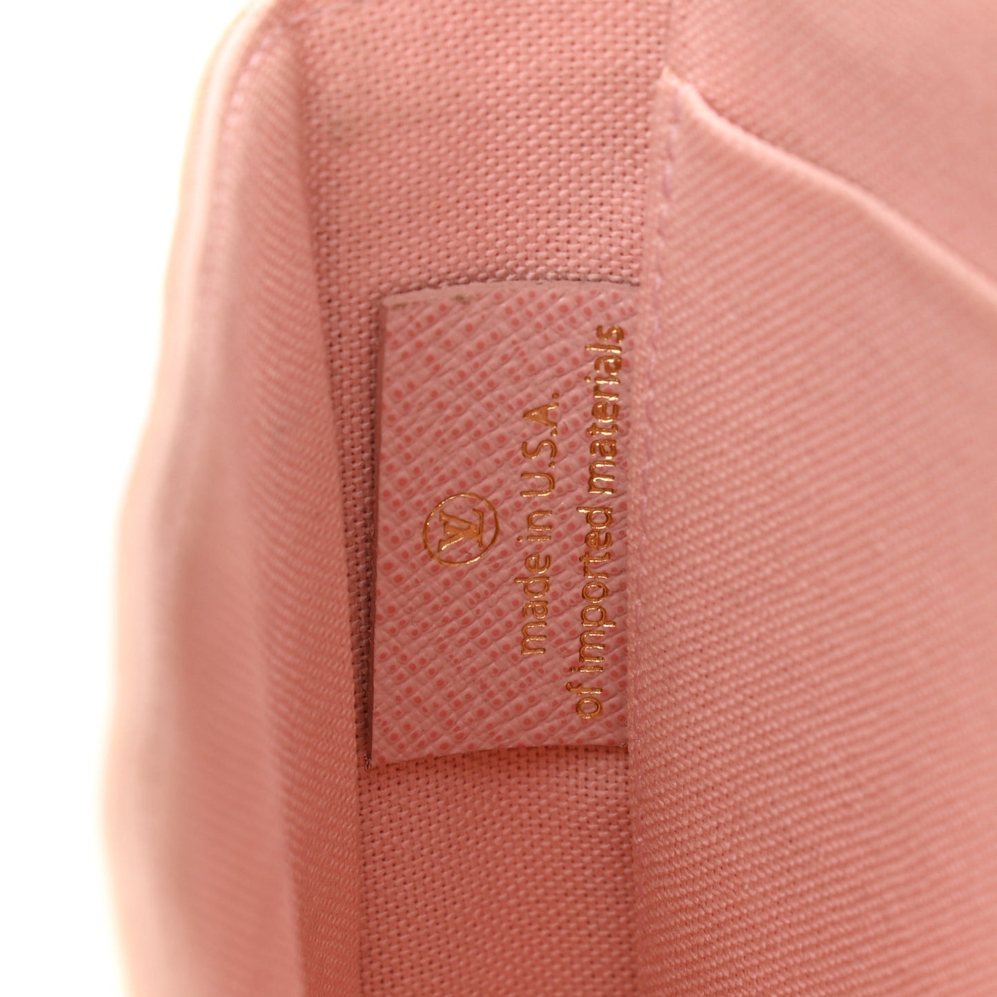 Damier Azur Pochette Felicie Chain Wallet Rose Ballerine