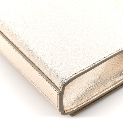 Saint Laurent Metallic Calfskin Small Classic Monogram Kate Satchel Platine 27 of 29