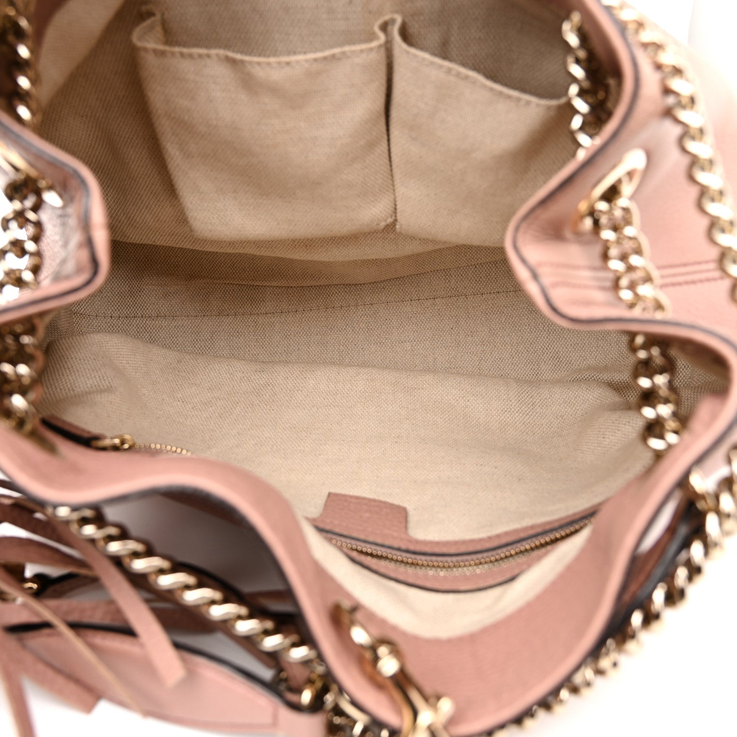 Gucci Pebbled Calfskin Medium Soho Chain Shoulder Bag Dark Cipria 5 of 14
