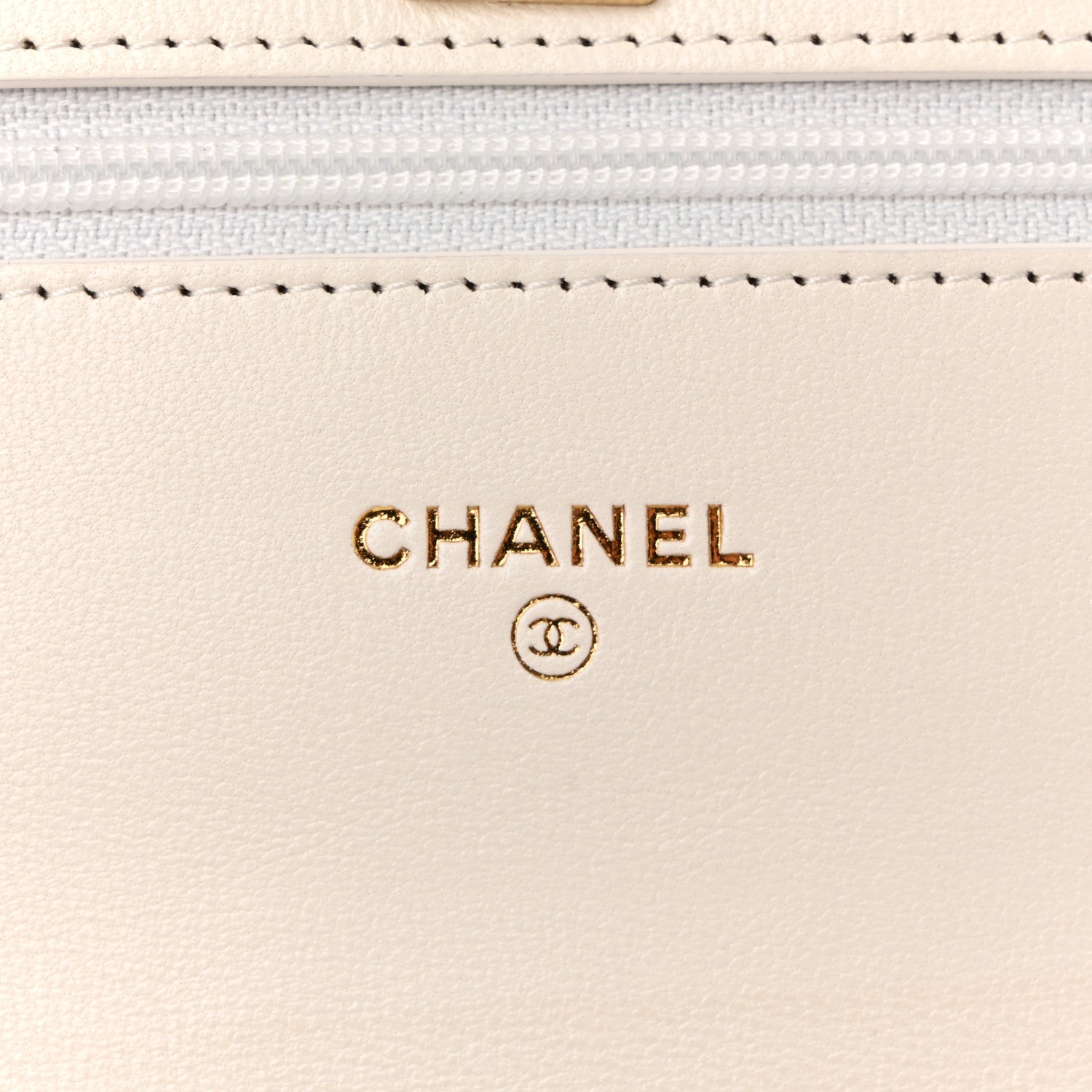 Chanel Lambskin Quilted CC Pearl Crush Wallet on Chain WOC White 6 of 13