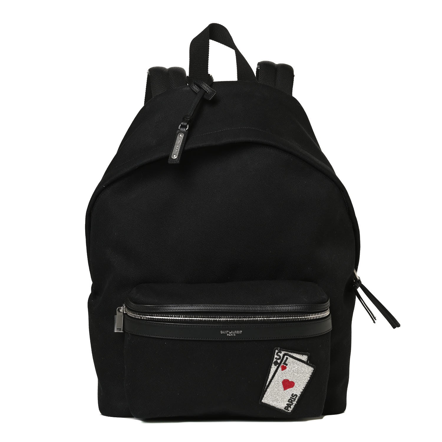 Saint Laurent Canvas SL Playing Cards City Backpack Black 1 of 12