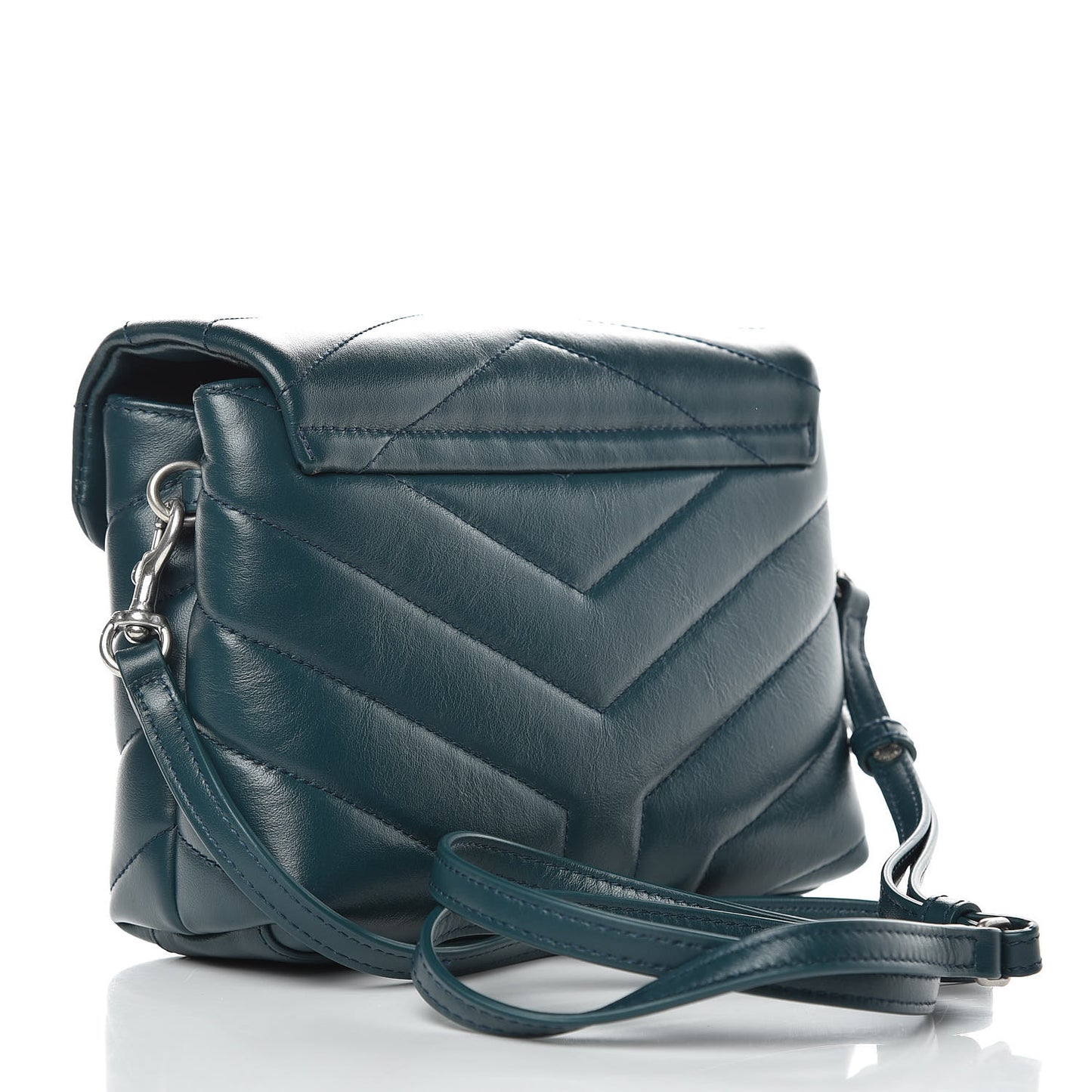 Calfskin Y Quilted Monogram Toy Loulou Satchel Dark Turquoise