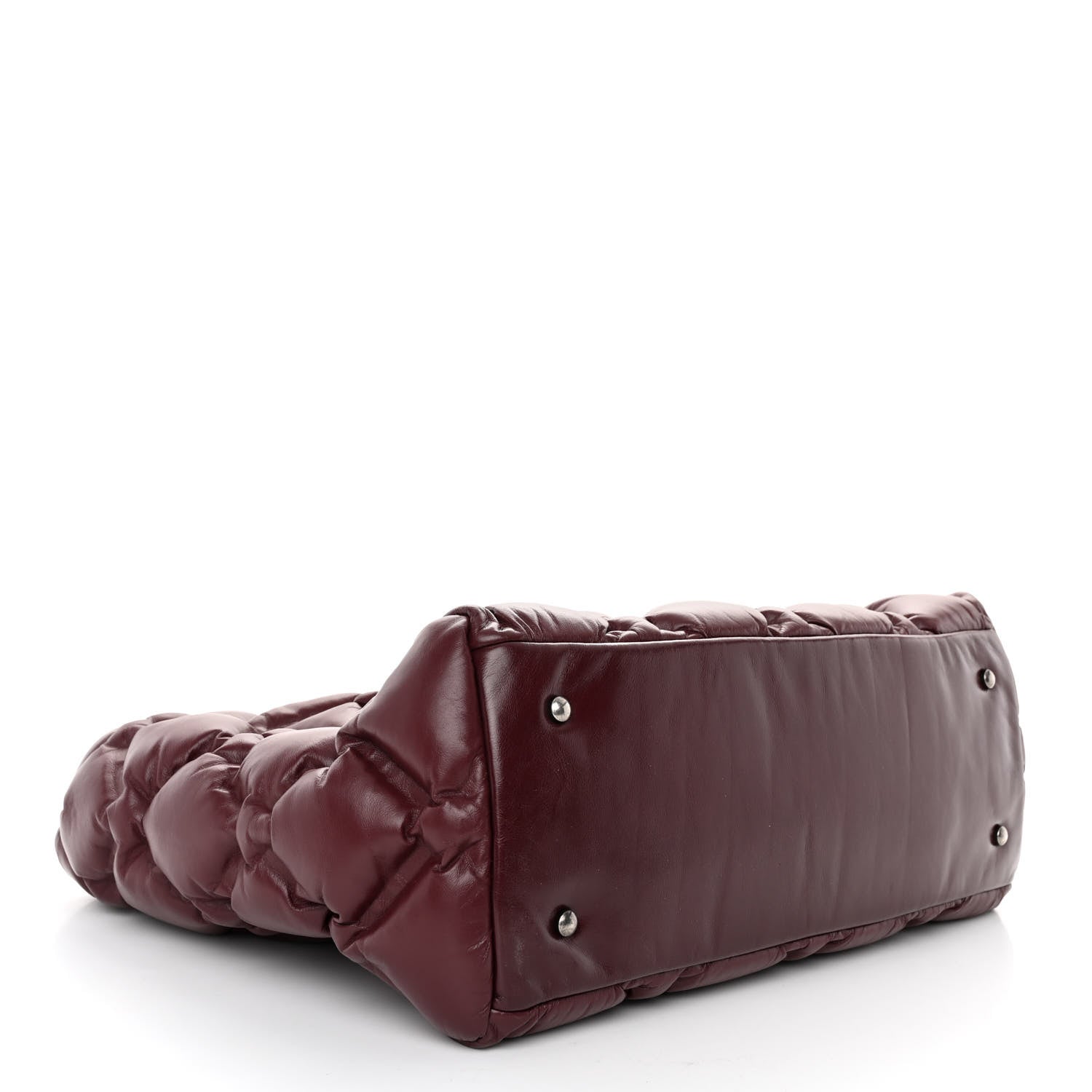 Chanel Calfskin Quilted Large Chesterfield Tote Burgundy 4 of 9