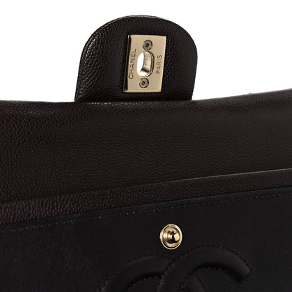 Chanel Caviar Quilted Medium Double Flap Dark Purple 7 of 11