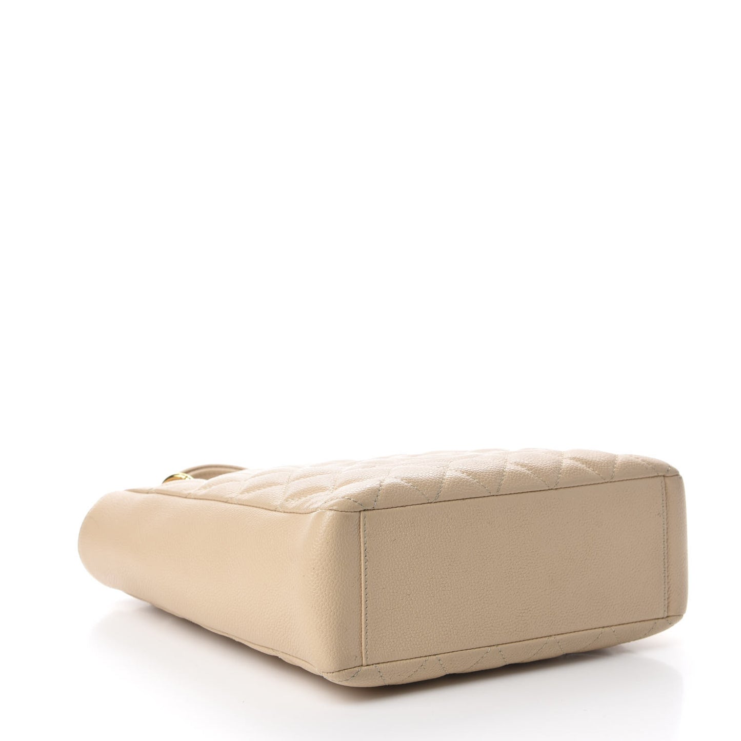 Caviar Quilted Petit Shopping Tote PST Beige
