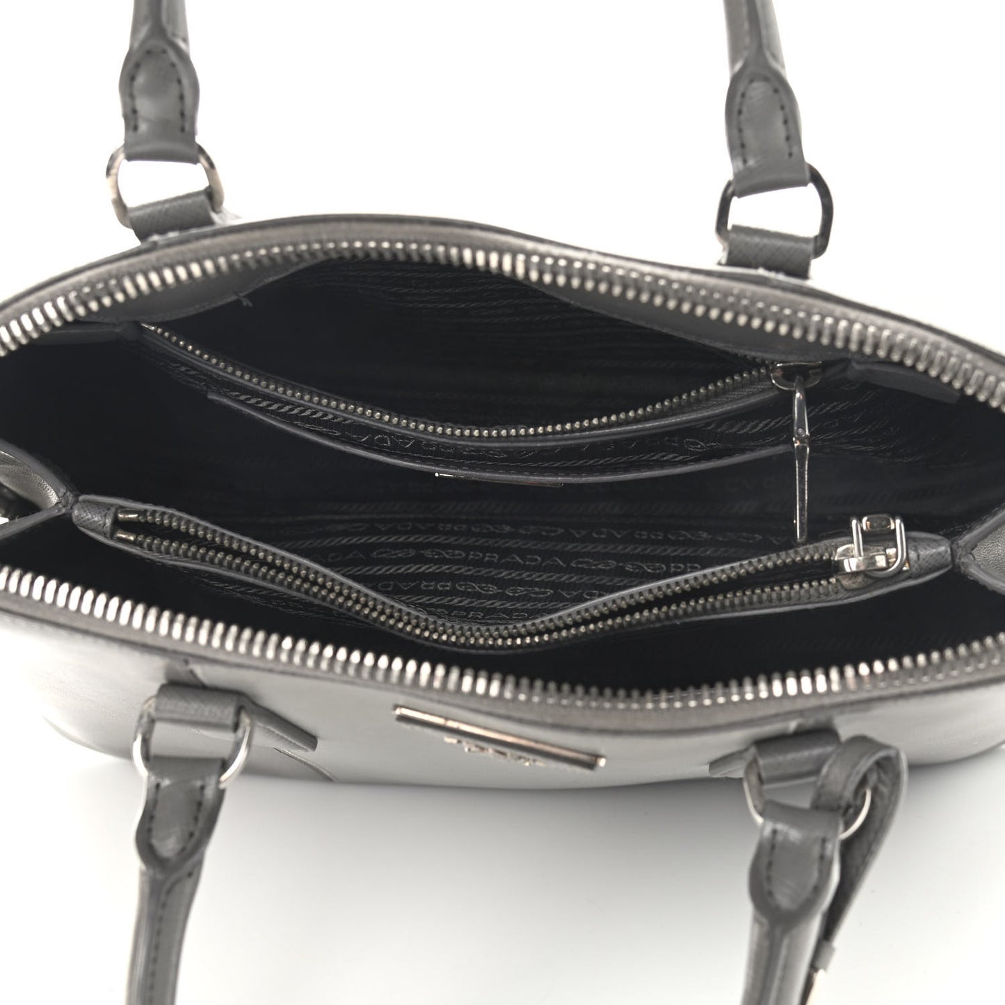 Saffiano Lux Bi-Color Promenade Tote Marmo Argilla