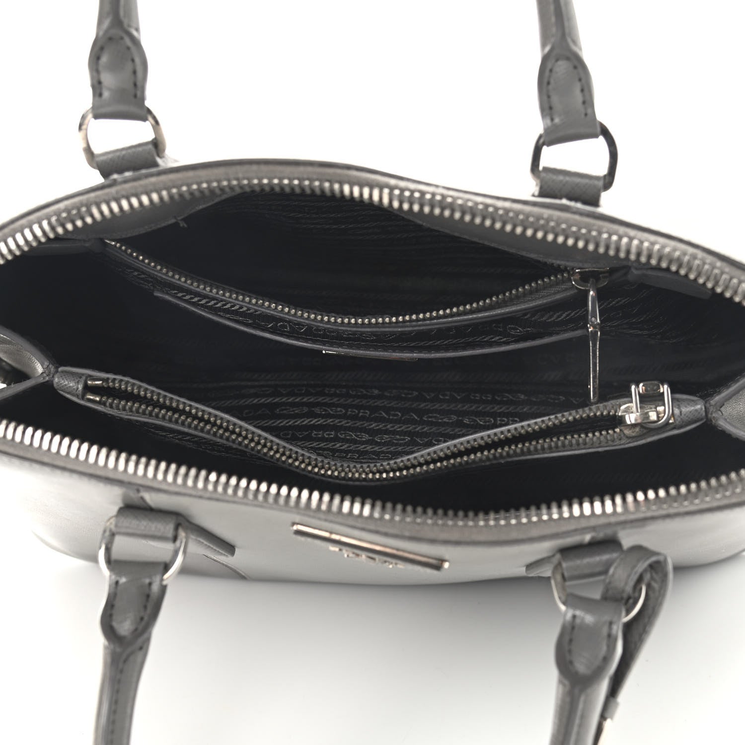 Prada Saffiano Lux Bi-Color Promenade Tote Marmo Argilla 5 of 12