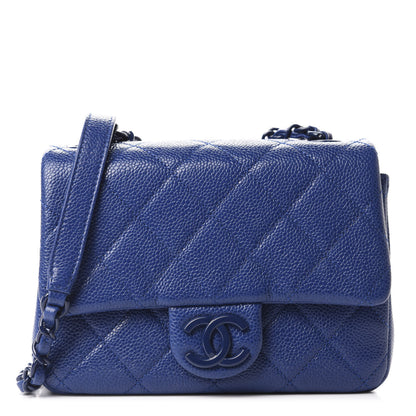 Chanel Caviar Quilted Incognito Mini Square Flap Dark Blue 1 of 10