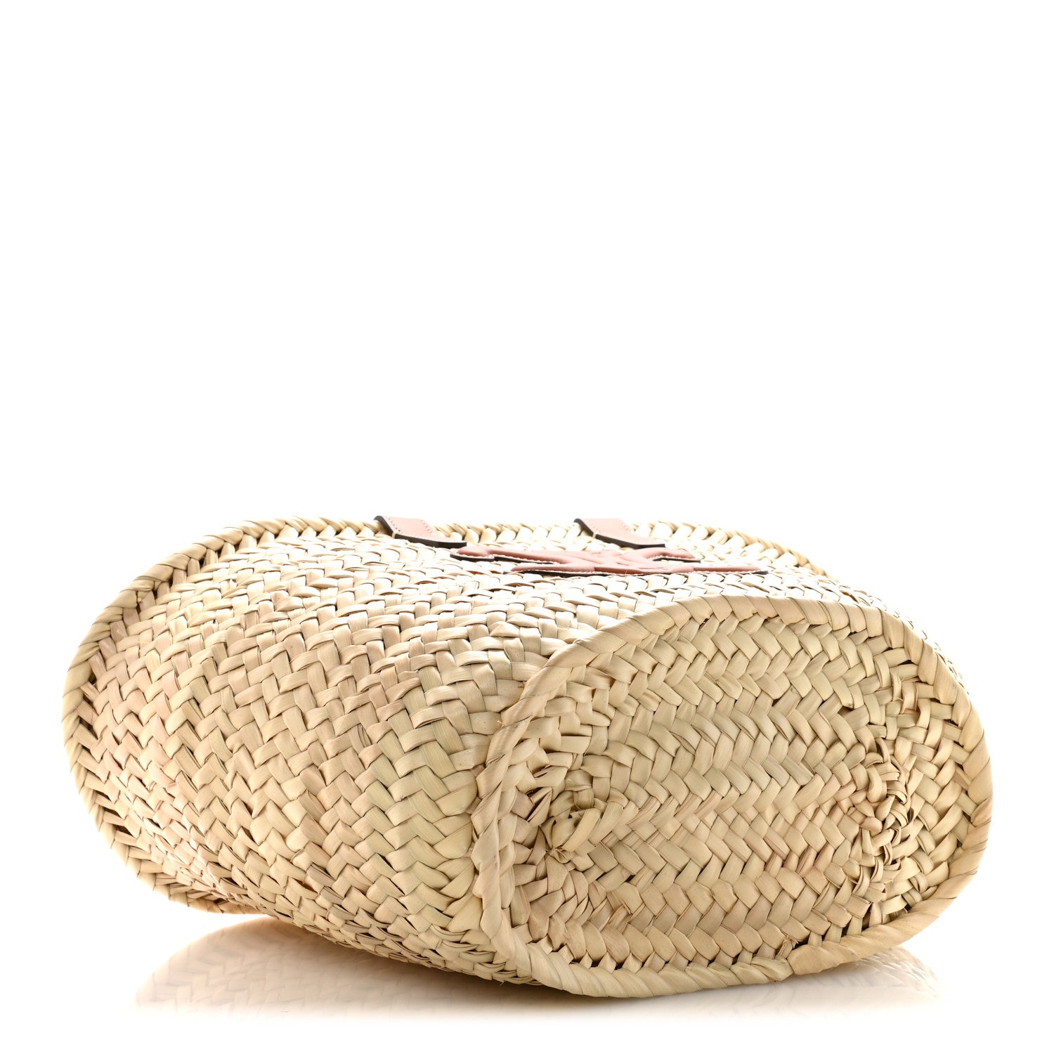 Celine Palm Leaf Calfskin Triomphe Teen Panier Tan 4 of 11