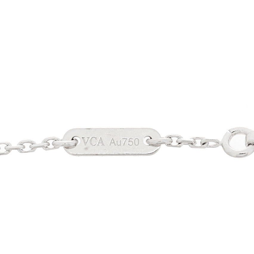 18K White Gold Diamond Sweet Alhambra Bracelet