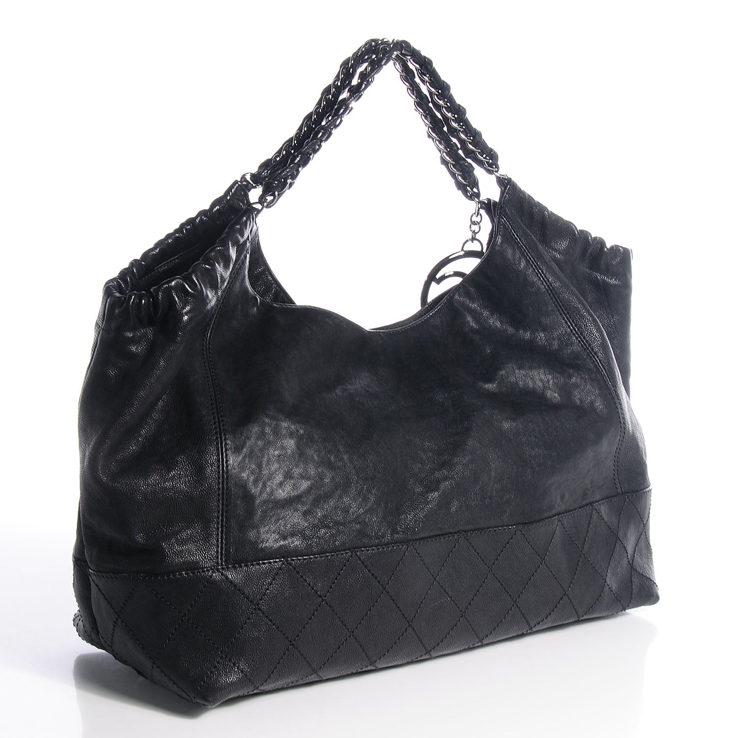 Chanel Calfskin Large Coco Cabas Black 3 of 8
