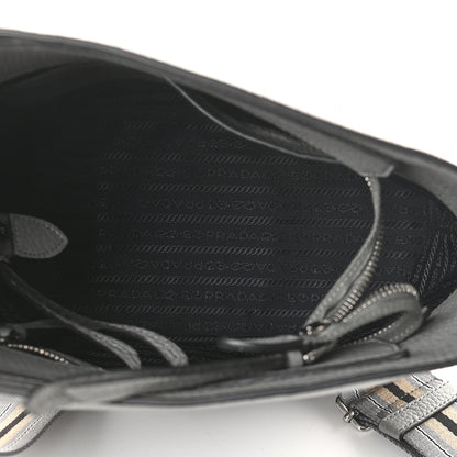 Prada Vitello Phenix Embossed Logo Shoulder Bag Argilla 5 of 9