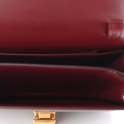 Celine Box Calfskin Teen Classic Box Flap Bag Burgundy 5 of 10