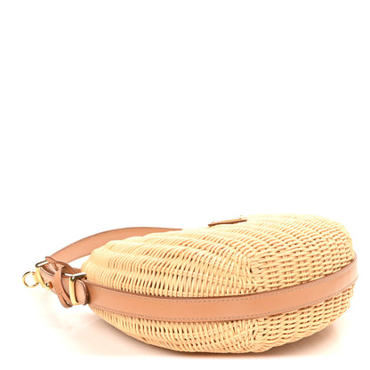 Prada Wicker Arque Shoulder Bag Natural 4 of 9