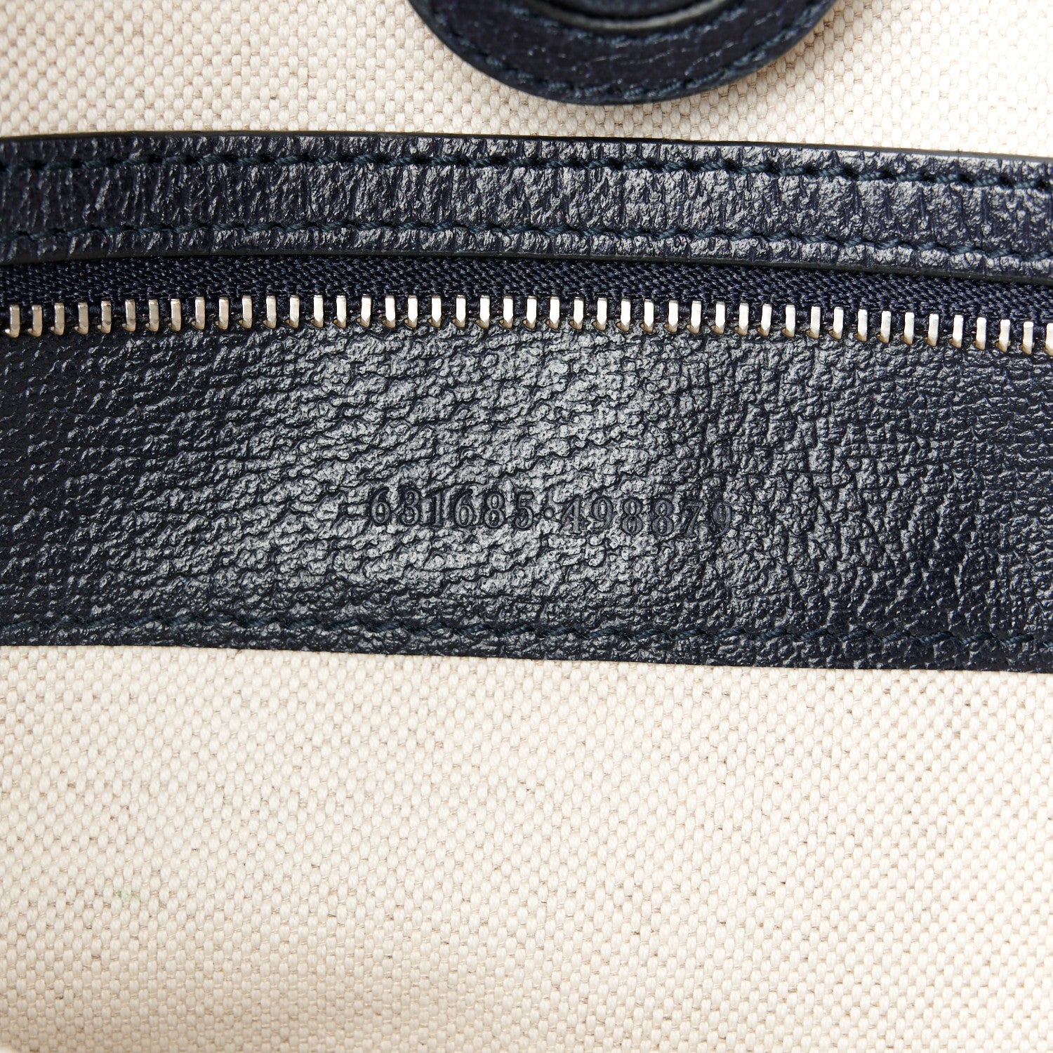Gucci GG Supreme Monogram Textured Calfskin Web Medium Ophidia Shopping Tote Beige Blue 7 of 11