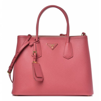 Prada Saffiano Cuir Large Double Bag Tamaris Pesca 1 of 6