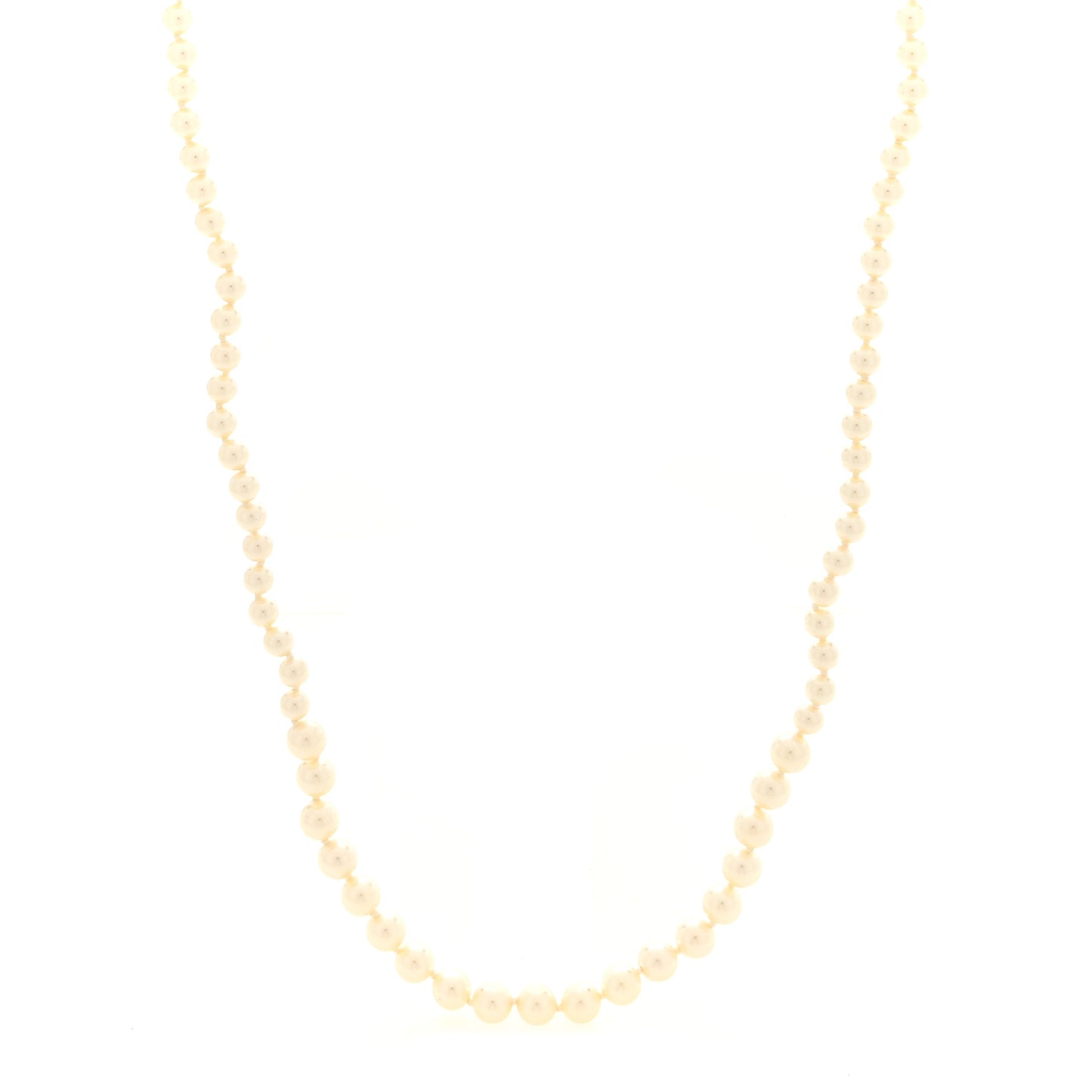 Pearl Interlocking GG Graduated Long Necklace