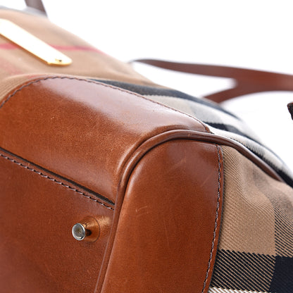 Burberry House Check Small Canterbury Tote Dark Tan 14 of 15