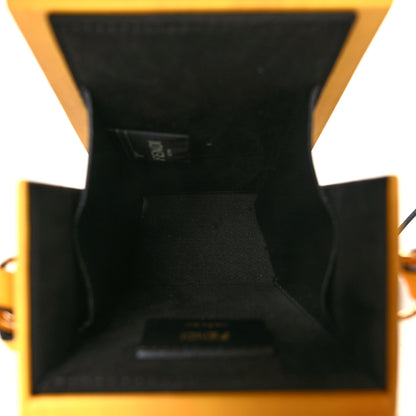 Fendi Vitello Fluffy Logo Vertical Box Yellow Box Black 5 of 9